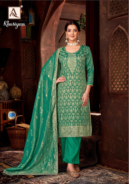 Khusiyan Alok Simmer Karachi Salwar Suits Wholesaler Ahmedabad