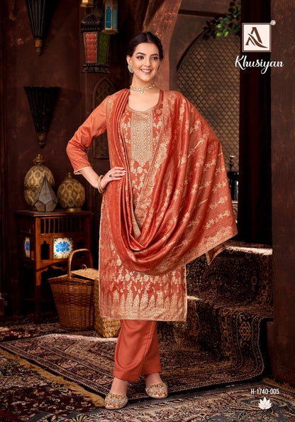 Khusiyan Alok Simmer Karachi Salwar Suits Wholesaler Ahmedabad