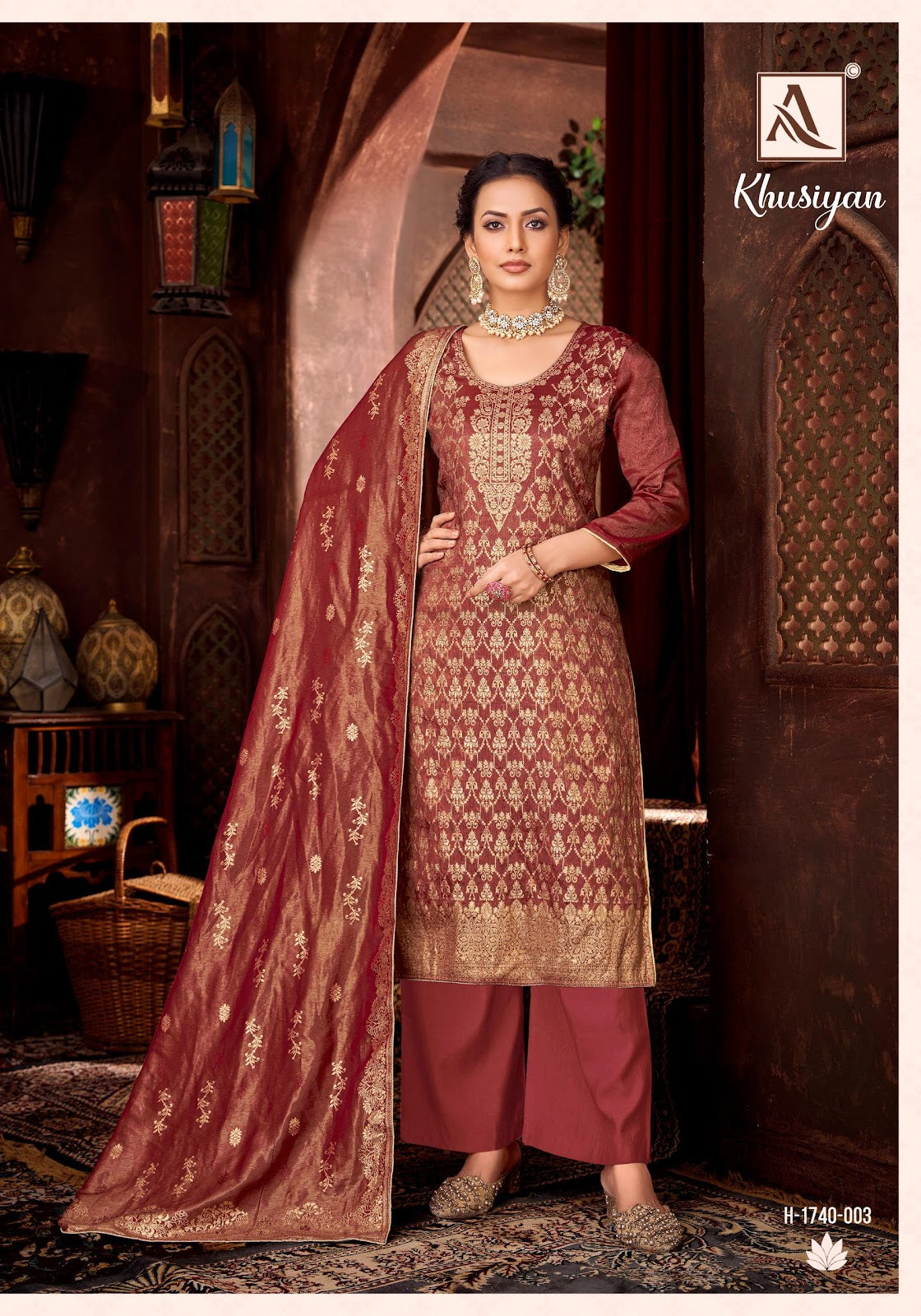 Khusiyan Alok Simmer Karachi Salwar Suits Wholesaler Ahmedabad