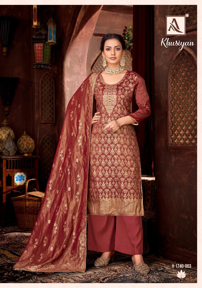 Khusiyan Alok Simmer Karachi Salwar Suits Wholesaler Ahmedabad