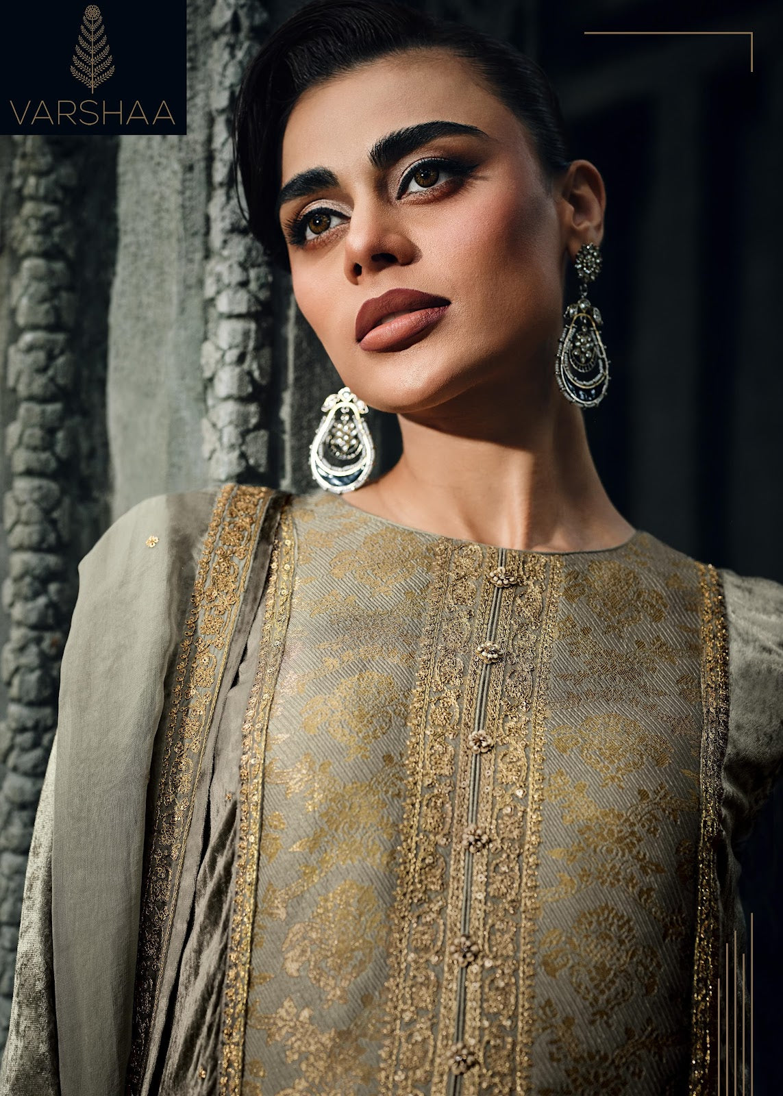 Khusrang Varshaa Velvet Suits Wholesale