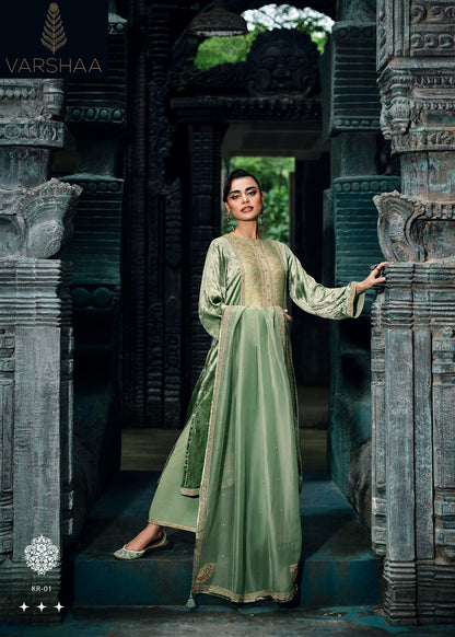 Khusrang Varshaa Velvet Suits Wholesale