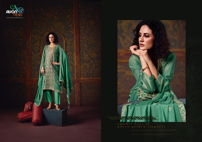 Khwaab Avon Trendz Simmer Silk Pant Style Suits Exporter Ahmedabad