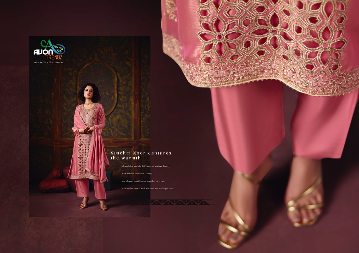 Khwaab Avon Trendz Simmer Silk Pant Style Suits Exporter Ahmedabad