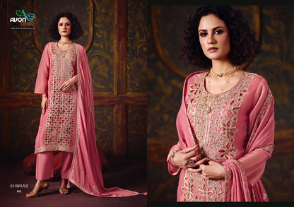Khwaab Avon Trendz Simmer Silk Pant Style Suits Exporter Ahmedabad