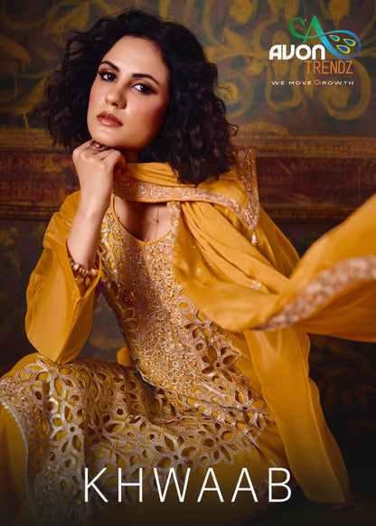 Khwaab Avon Trendz Simmer Silk Pant Style Suits Exporter Ahmedabad