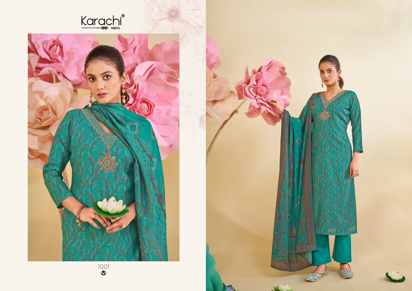 Khwaab Karachi Prints Modal Silk Pant Style Suits Wholesale Price