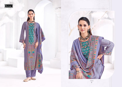 Khwaab Kesar Muslin Silk Pant Style Suits Wholesale Price