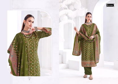 Khwaab Kesar Muslin Silk Pant Style Suits Wholesale Price