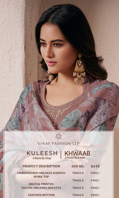 Khwaab Kuleesh Vinay Fashion Llp Organza Plazzo Style Suits Manufacturer
