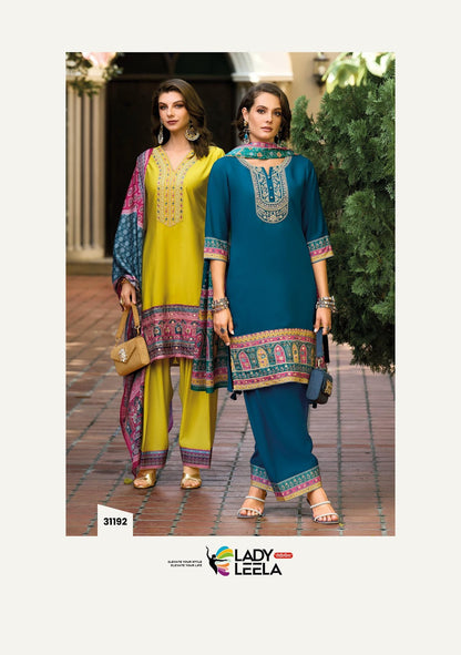 Khwab Ladyleela Viscose Silk Readymade Suits Manufacturer Gujarat