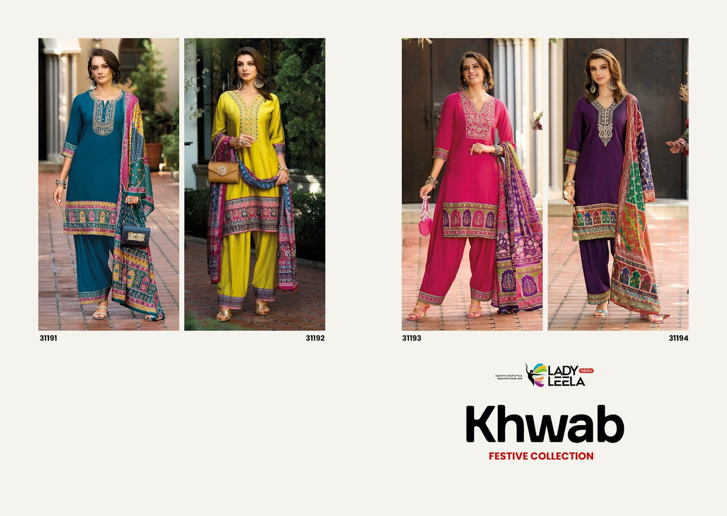 Khwab Ladyleela Viscose Silk Readymade Suits Manufacturer Gujarat