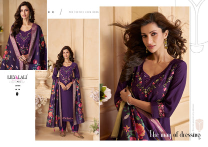 Khwab Lily Lali Viscose Afghani Readymade Suit Supplier