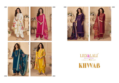 Khwab Lily Lali Viscose Afghani Readymade Suit Supplier