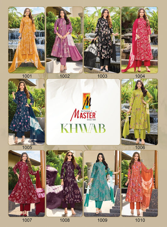 Khwab Master Gadwal Readymade Anarkali Suits Wholesaler Ahmedabad