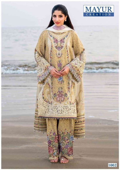 Khwahish Vol 1 Luxury Lawn 25 Mayur Creation Cotton Karachi Salwar Suits Wholesale Rate