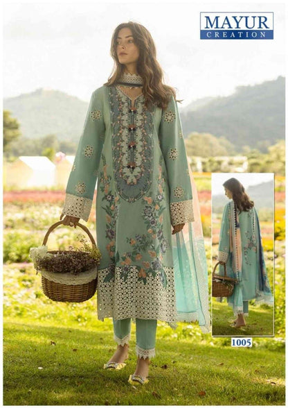 Khwahish Vol 1 Luxury Lawn 25 Mayur Creation Cotton Karachi Salwar Suits Wholesale Rate