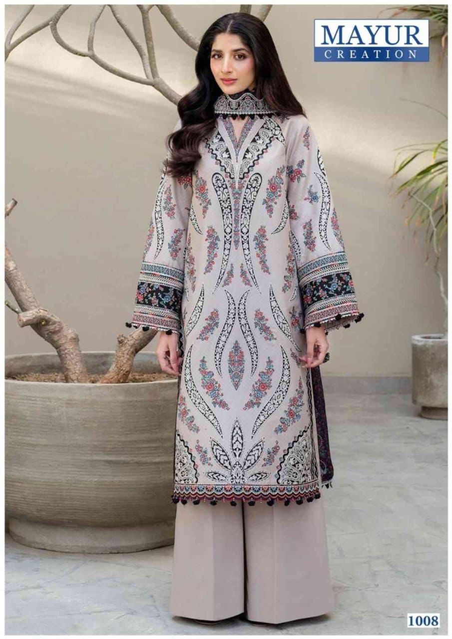 Khwahish Vol 1 Luxury Lawn 25 Mayur Creation Cotton Karachi Salwar Suits Wholesale Rate