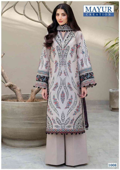 Khwahish Vol 1 Luxury Lawn 25 Mayur Creation Cotton Karachi Salwar Suits Wholesale Rate