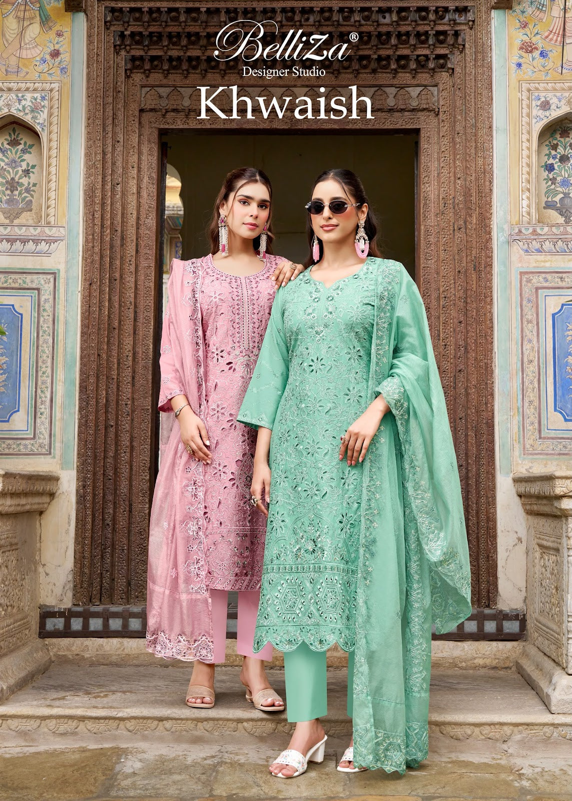 Khwaish Belliza Designer Studio Cotton Lawn Karachi Salwar Suits Exporter