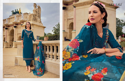 Khwaish Lily Lali Viscose Silk Afghani Readymade Suit Wholesale