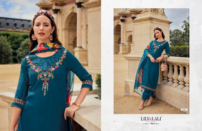 Khwaish Lily Lali Viscose Silk Afghani Readymade Suit Wholesale