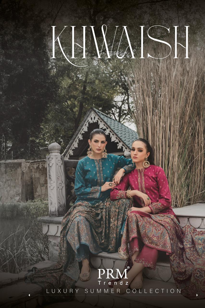 Khwaish Prm Trendz Jam Silk Pant Style Suits Manufacturer Ahmedabad