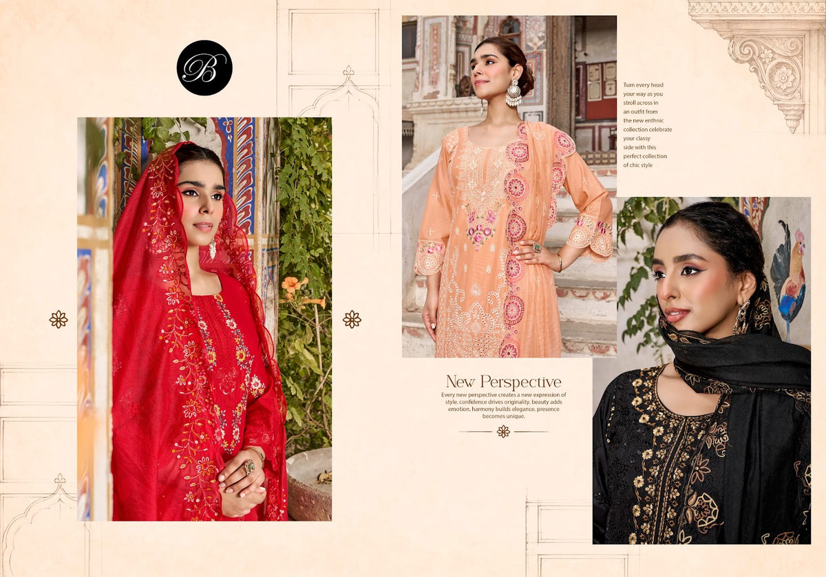 Khwaish Vol 2 Belliza Designer Studio Cotton Karachi Salwar Suits Supplier Ahmedabad