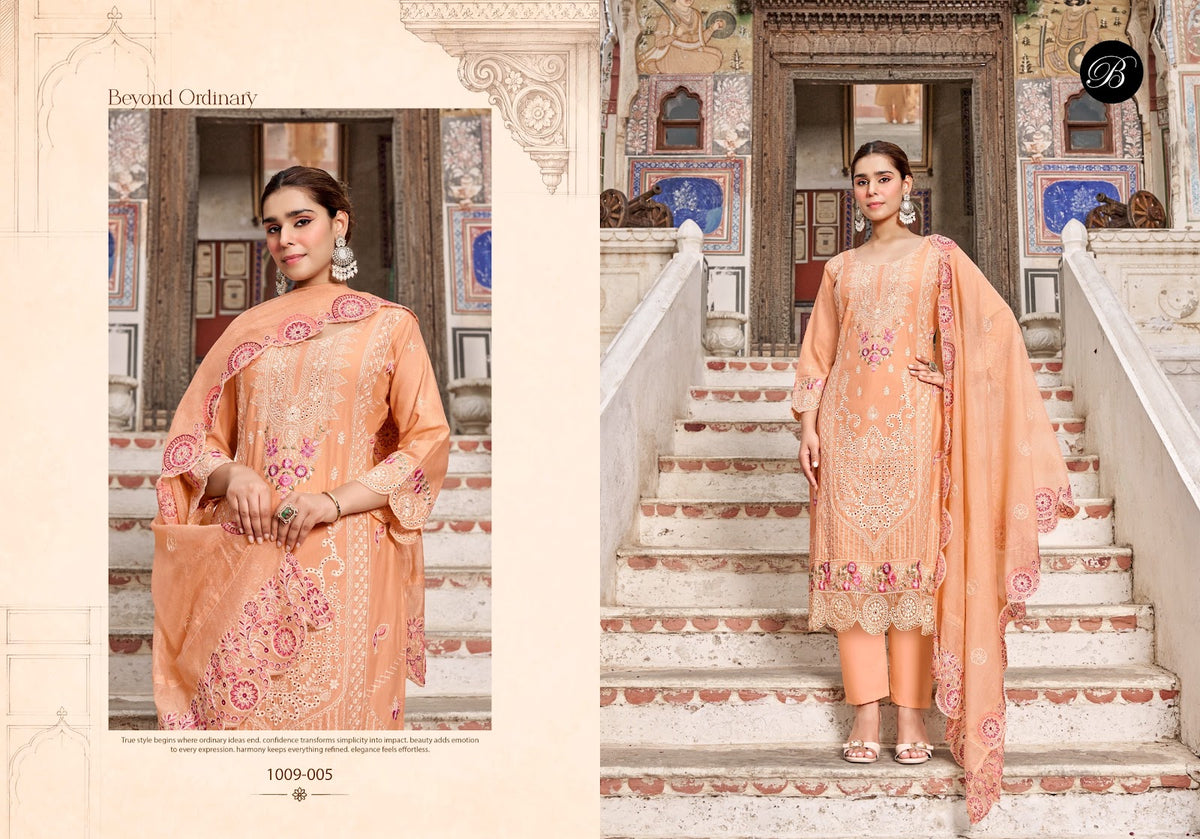 Khwaish Vol 2 Belliza Designer Studio Cotton Karachi Salwar Suits Supplier Ahmedabad
