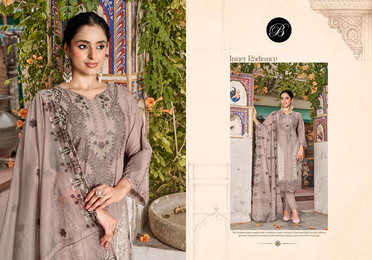 Khwaish Vol 2 Belliza Designer Studio Cotton Karachi Salwar Suits Supplier Ahmedabad