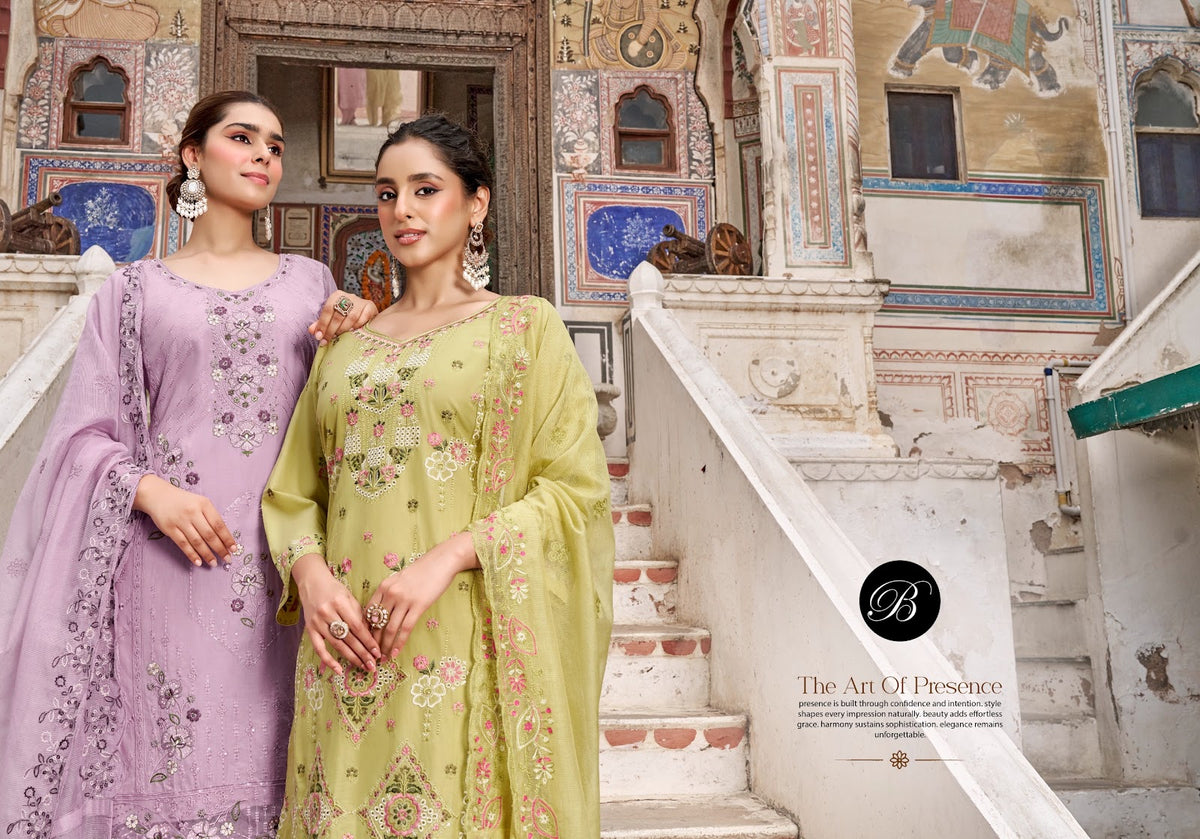 Khwaish Vol 2 Belliza Designer Studio Cotton Karachi Salwar Suits Supplier Ahmedabad