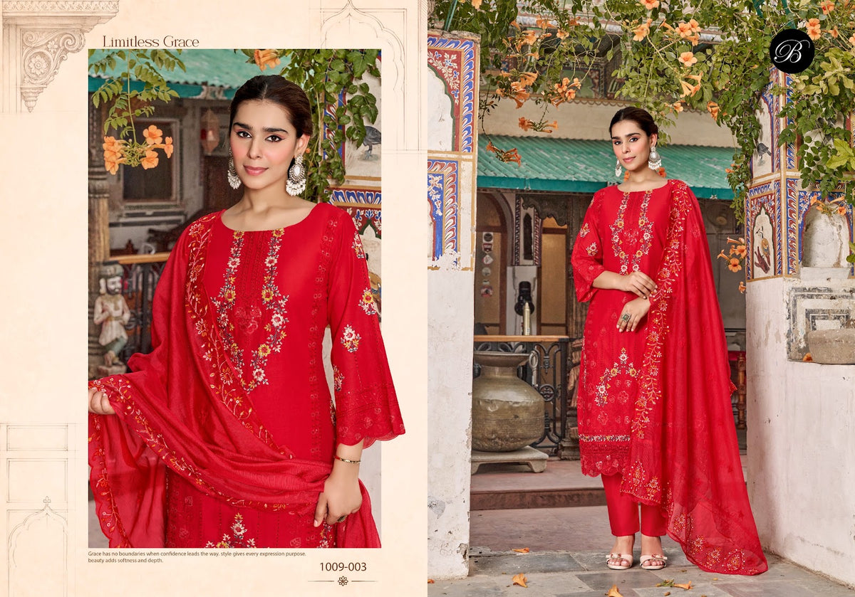 Khwaish Vol 2 Belliza Designer Studio Cotton Karachi Salwar Suits Supplier Ahmedabad