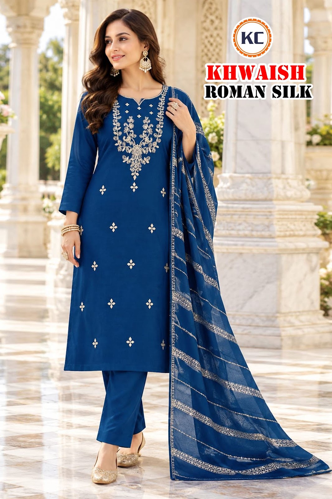 Khwaish Vol 2 Kc Roman Silk Readymade Pant Style Suits Exporter Gujarat