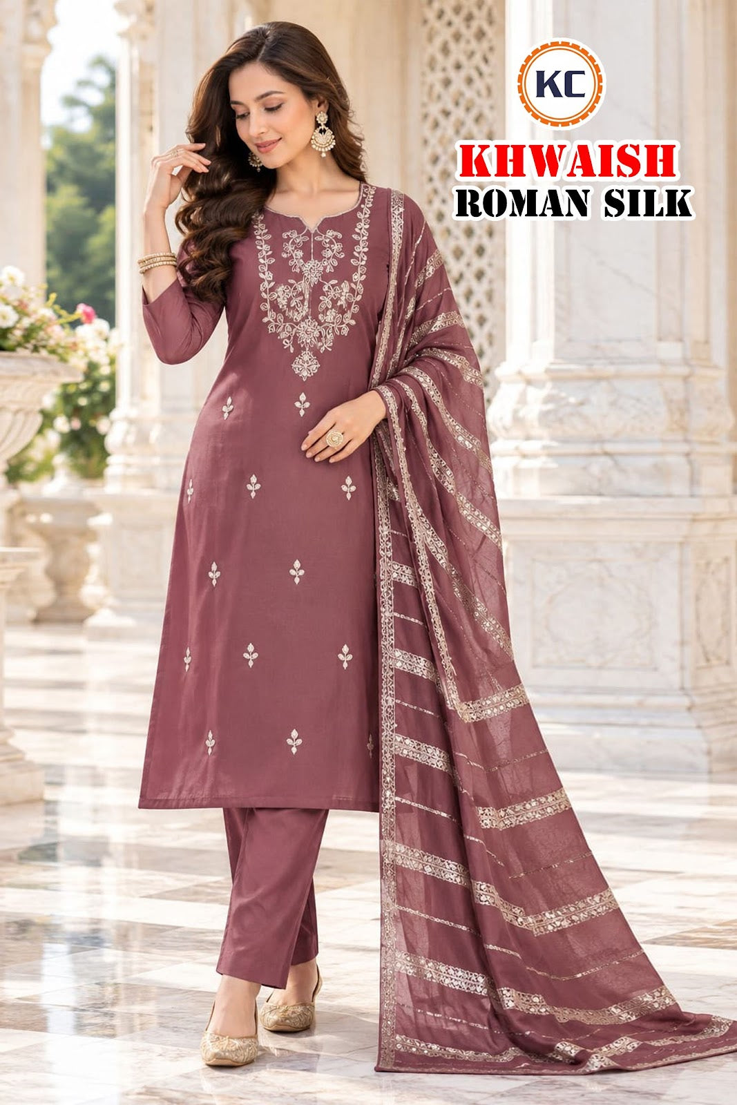 Khwaish Vol 2 Kc Roman Silk Readymade Pant Style Suits Exporter Gujarat