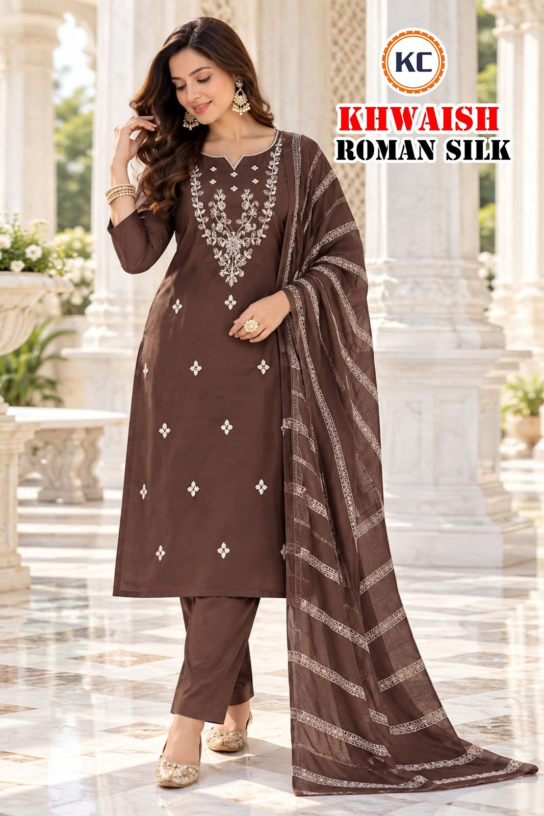 Khwaish Vol 2 Kc Roman Silk Readymade Pant Style Suits Exporter Gujarat