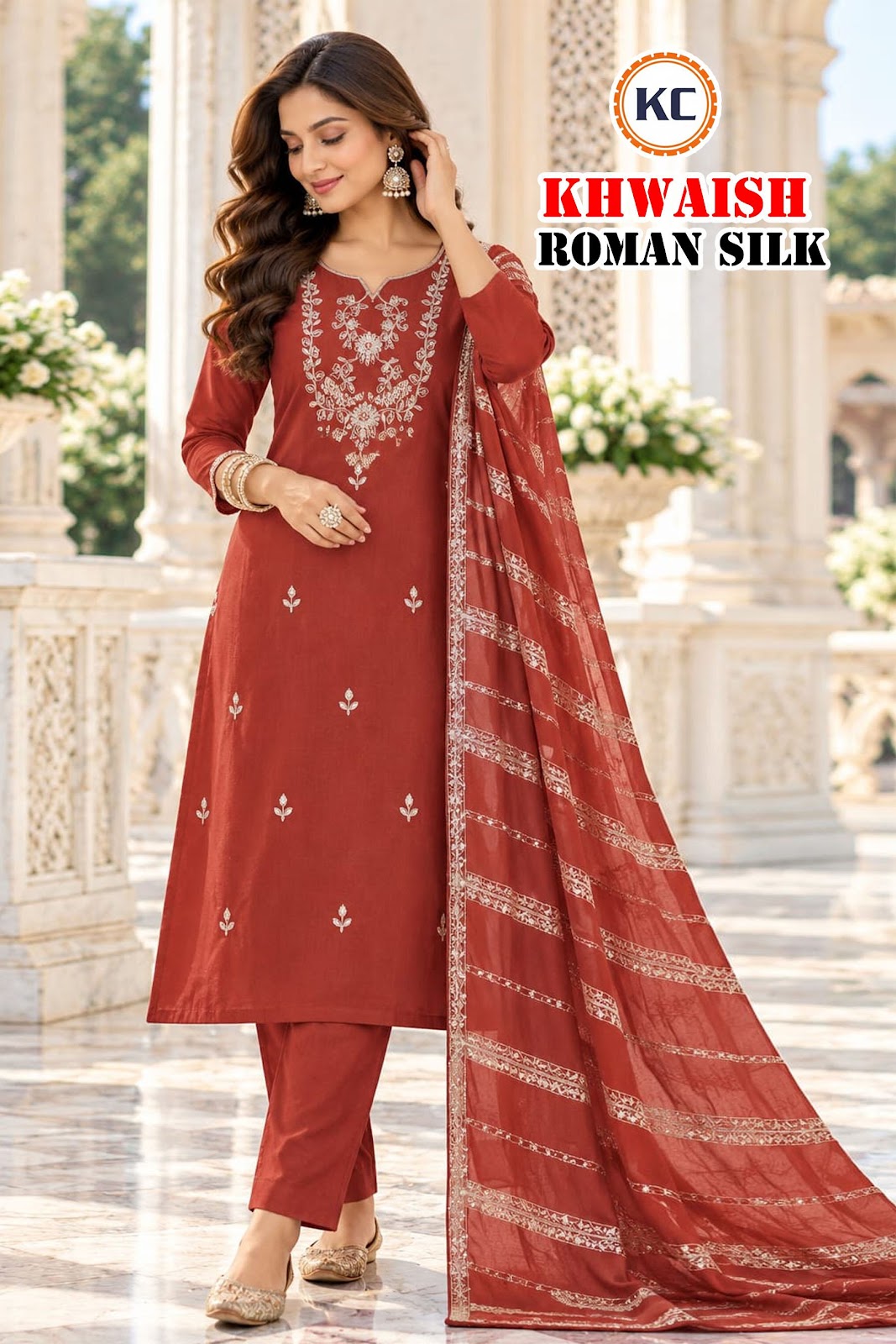 Khwaish Vol 2 Kc Roman Silk Readymade Pant Style Suits Exporter Gujarat