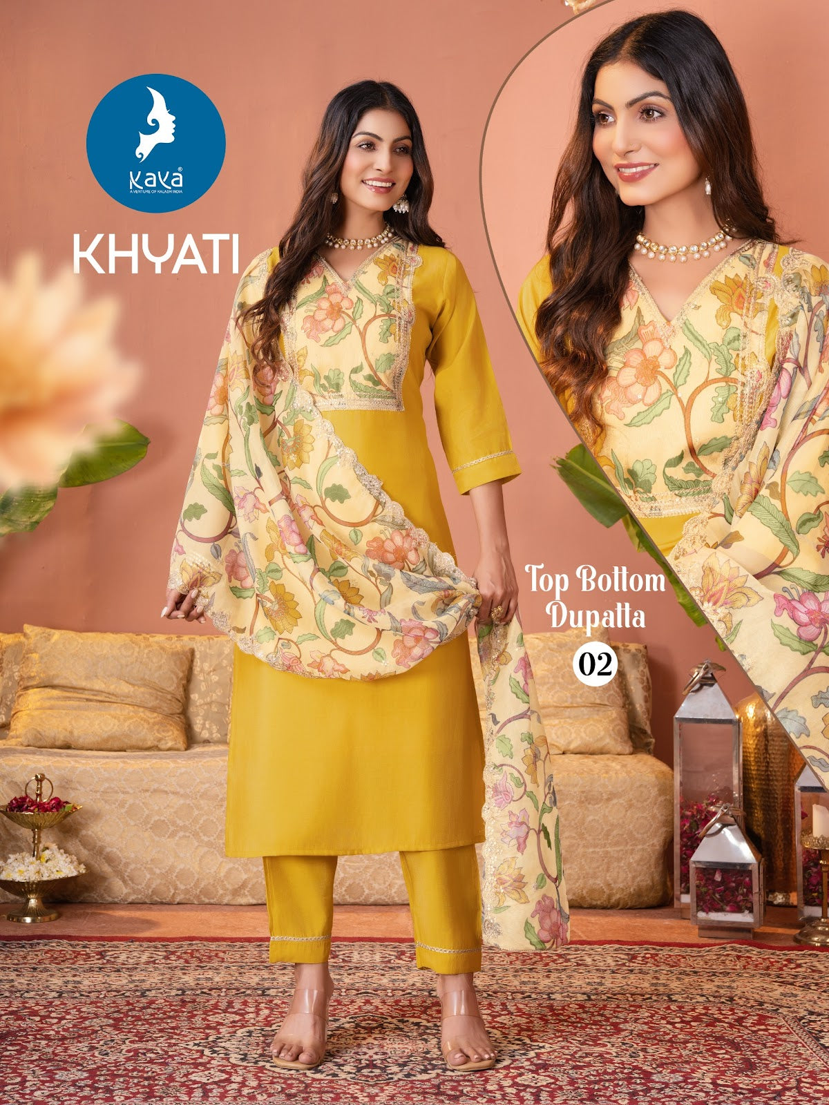 Khyati Kaya Shimmer Readymade Pant Style Suits Wholesale Rate