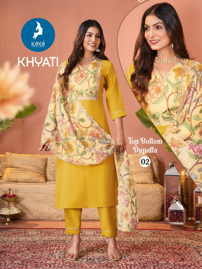 Khyati Kaya Shimmer Readymade Pant Style Suits Wholesale Rate