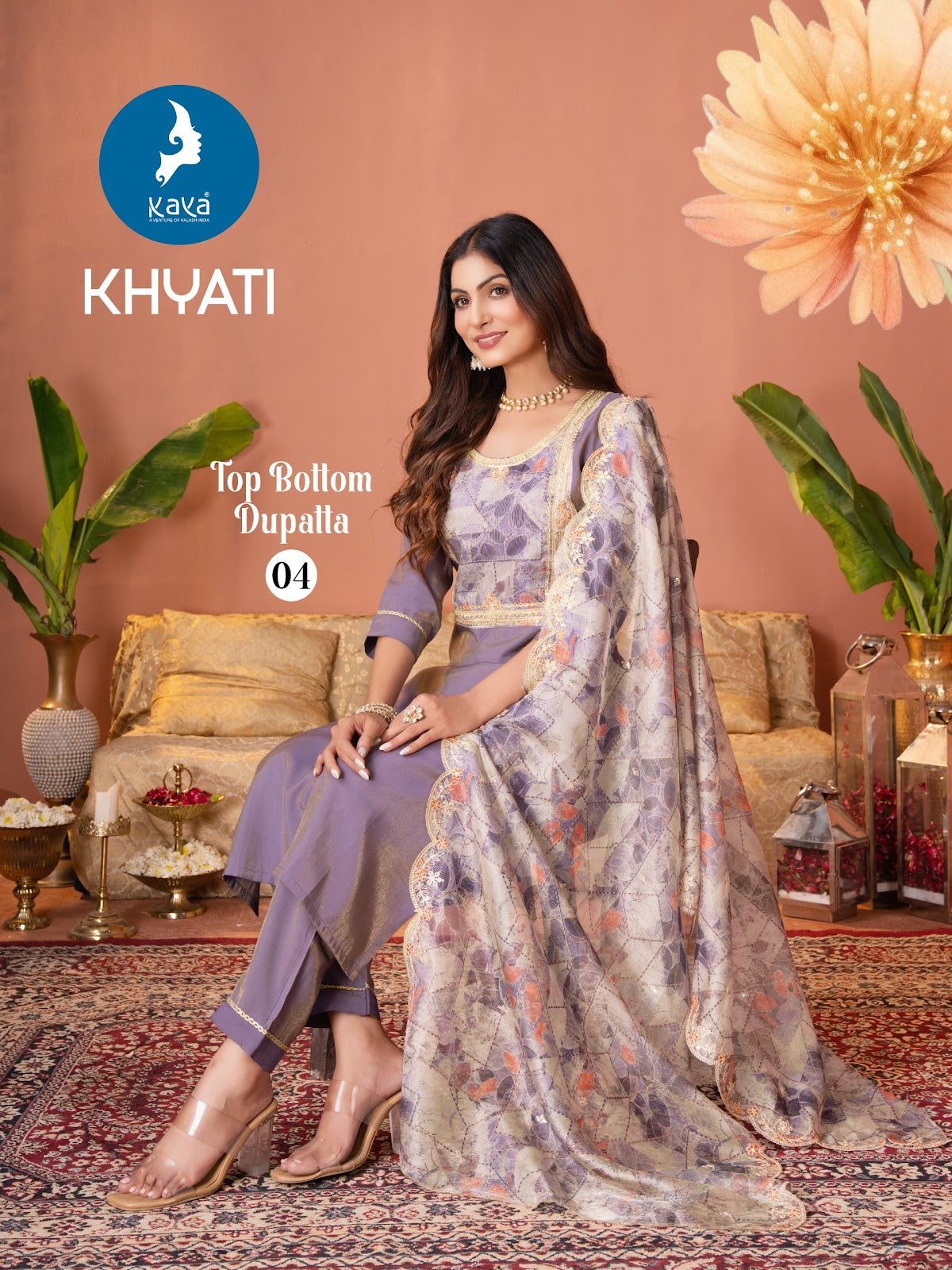Khyati Kaya Shimmer Readymade Pant Style Suits Wholesale Rate