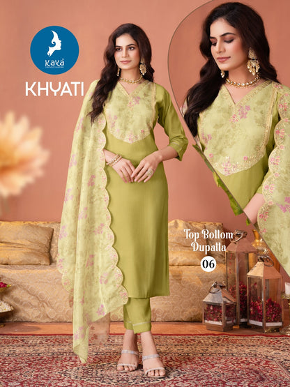Khyati Kaya Shimmer Readymade Pant Style Suits Wholesale Rate