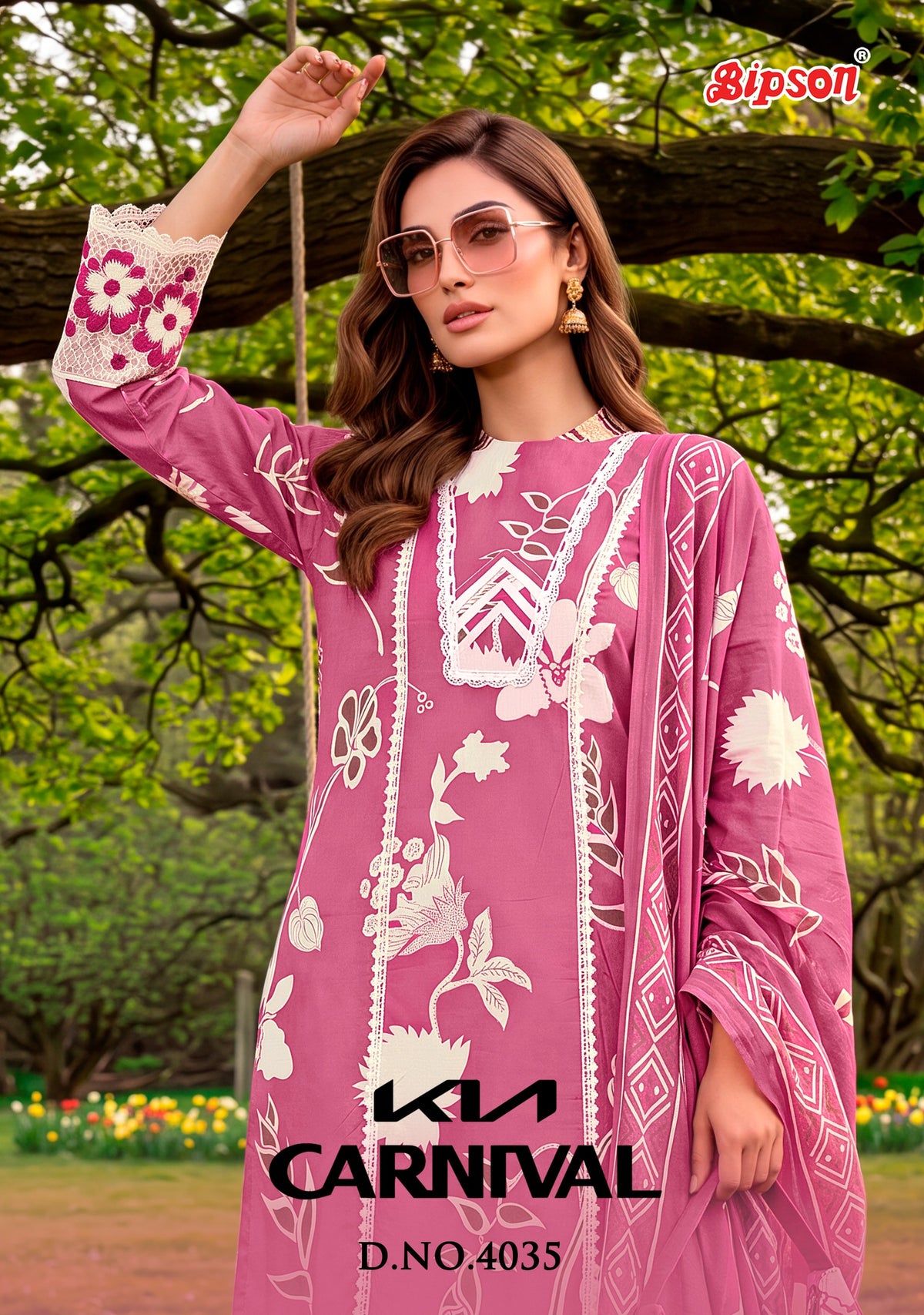 Kia Carnival 4034-4035 Bipson Prints Cotton Cambric Plazzo Style Suits Manufacturer