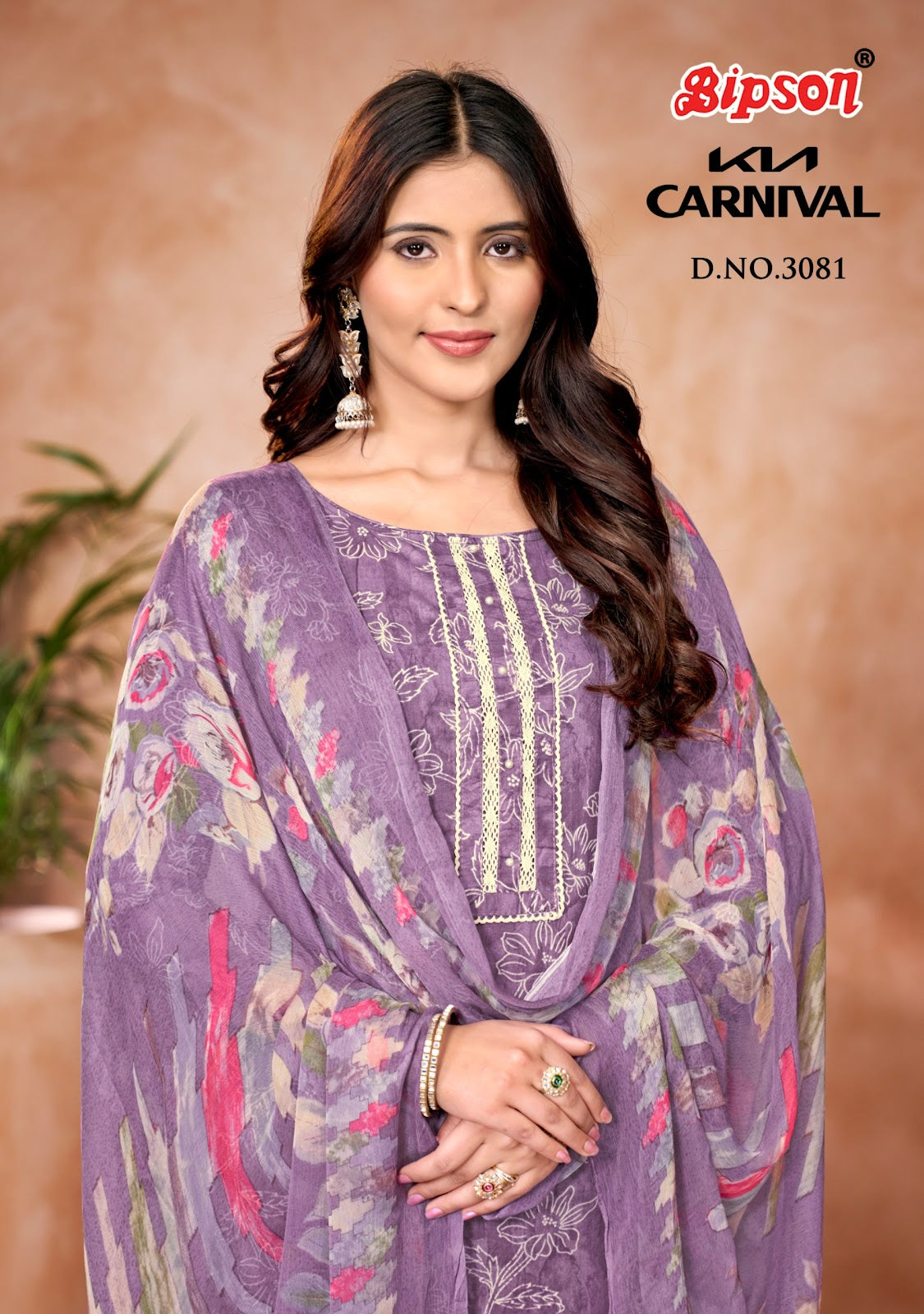 Kia Carnival 3081 Bipson Prints Pure Cotton Pant Style Suits Wholesaler