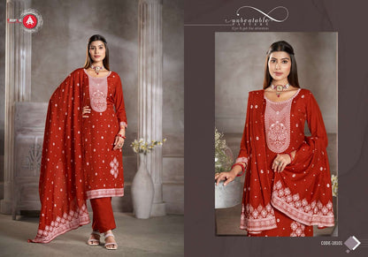 Kia Dark Triple Aaa Muslin Pant Style Suits Wholesale