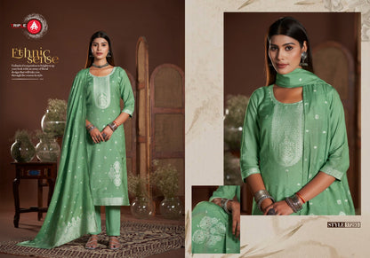 Kia Light Triple Aaa Muslin Jacquard Pant Style Suits Wholesale Rate