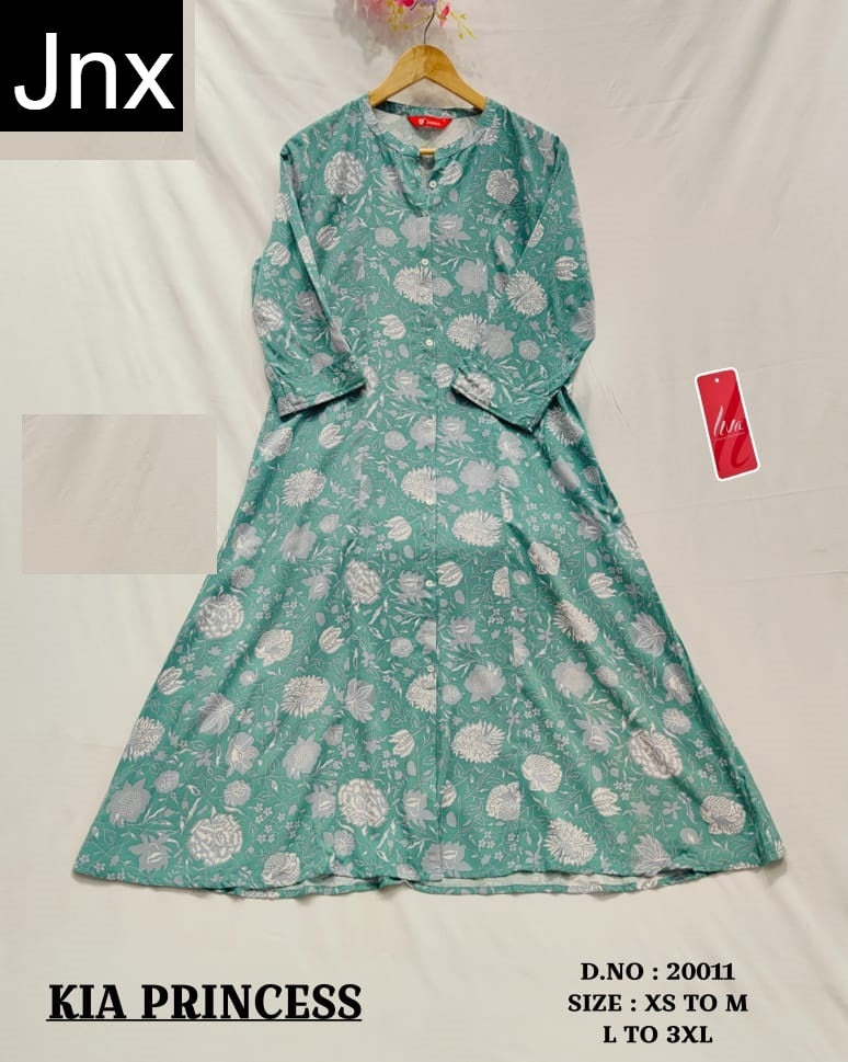 Kia New Jnx Liva Rayon Kurti With Pocket Supplier India