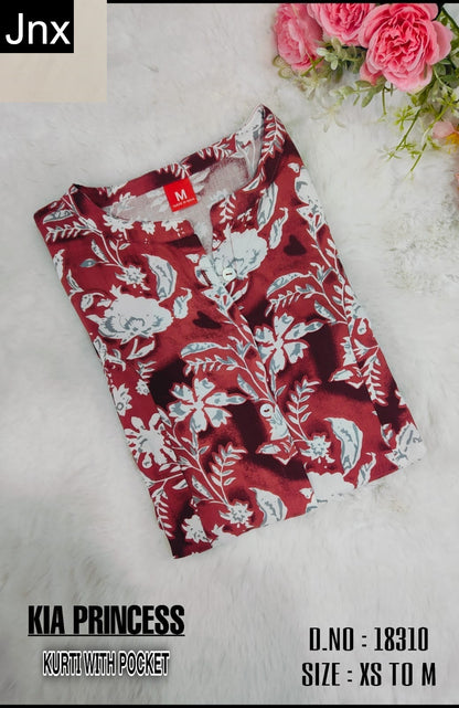 Kia New Jnx Liva Rayon Kurti With Pocket Supplier India