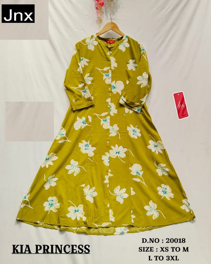 Kia New Jnx Liva Rayon Kurti With Pocket Supplier India