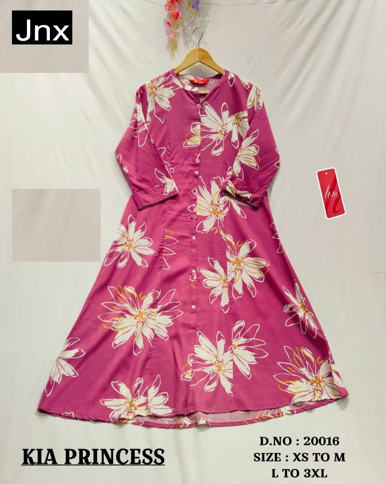 Kia New Jnx Liva Rayon Kurti With Pocket Supplier India