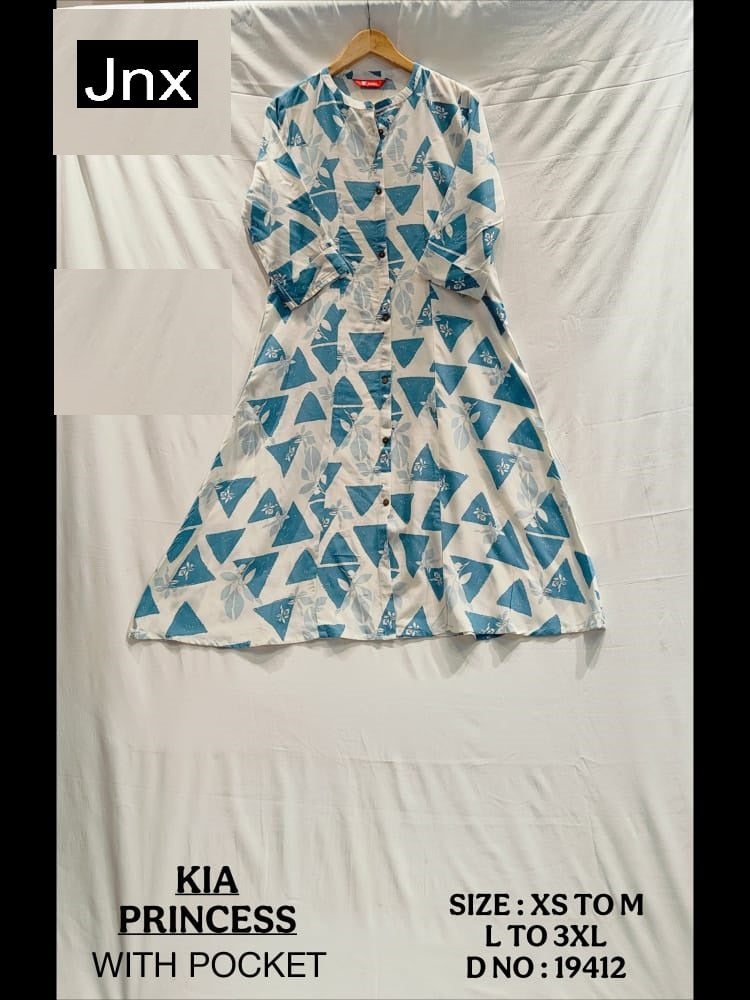 Kia New Jnx Liva Rayon Kurti With Pocket Supplier India