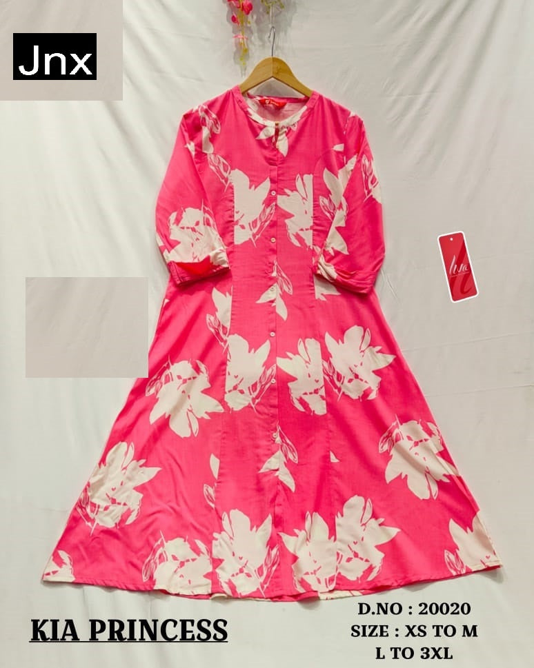 Kia New Jnx Liva Rayon Kurti With Pocket Supplier India